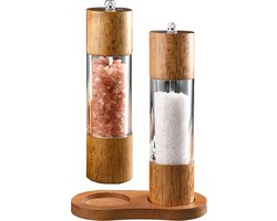 VAIVE Peper en Zoutmolen Set Handmatig – Pepermolen – Hout – Groot