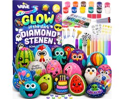 Vaive Stenen Schilderen 2109-delig – Glow in the Dark Happy Stones Knutsel Pakket – Knutselen - Knutselset voor Meisjes & Jongens - Knutselpakketten