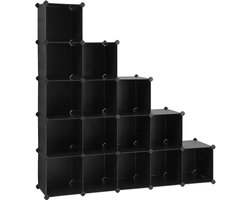 Vakkenkast 16 Stuks - Opbergkasten - Opbergdoos - 125 x 31 x 125 cm