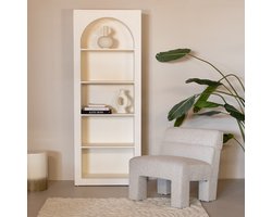 Vakkenkast Beige - Mangohout - 80cm - Vakkenkast Fien - Giga Meubel