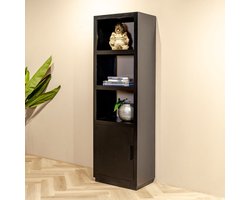 Vakkenkast Jaxx | 60 cm | Zwart Mangohout