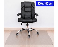 ValeDelucs Bureaustoelmat PVC - Vloerbeschermer Vloermat Bureaustoel Mat - Stoelmat beschermt harde vloeren - 100x140 cm - Transparant