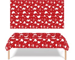 Valentijn Versiering Tafelkleed Valentijn Decoratie Roze Huwelijks Decoratie Feest Versiering 137*274 cm - 1 Stuk