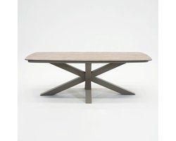 Valerio boat tafel 220cm taupe
