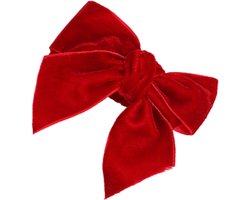 VALICLUD 6 stuks servetringen rood met strik van fluweel voor tafeldecoratie bij feesten bruiloften en familiefeesten
