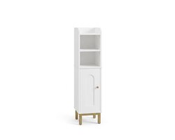 Valtis® - Badkamerkast – Smalle Opbergkast voor Badkamer & Toilet – 20 x 20 x 83 cm – Verstelbare plank – Wit