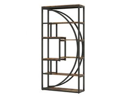 Valtis® Boekenkast – 5 Etages – Modern – Displaykast – Opbergkast – Metaal & Hout– 80 x 30 x 179 cm