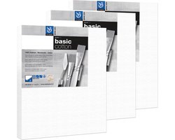 Van Beek Basic Cotton Schildersdoek 60X80Cm Set 3 Stuks