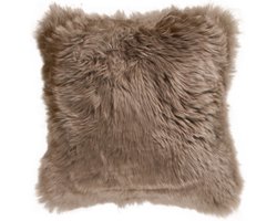 Van Buren - Nieuw-Zeelands schapenvacht kussen - Linnen 45x45cm - 100% echt schapenvaht