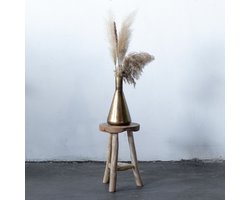 Van der Leeden Houten krukje - D30 x H45 cm - naturel - teakhout - zitkrukjes - krukken - landelijk - modern