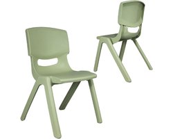 van der Meulen kinderstoeltje plastic pastelgroen stevig en veilig.