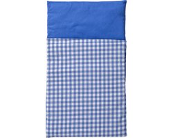 Van Dijk Toys Dekbedje - Blauw wit geruit