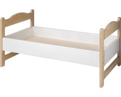 Van Dijk Toys houten speelgoed poppenbed / poppenbedje - Wit (Kinderopvang kwaliteit)Flatpacked