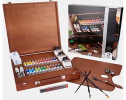 Van Gogh Olieverf kist Expert met 24 kleuren in tubes van 20 ml + 2 kleuren in tubes van 60 ml + accessoires