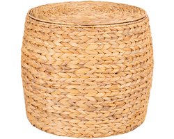 Van Leeuwen | bijzettafel | natuurlijk | waterhyacint | Ø43x34 cm | bijzettafel | bijzettafel buiten | bijzettafel industrieel | salontafel | klein bijzettafeltje | Wood Selections