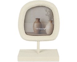 Van Manen fotolijst decoratie creme hout 10x10cm Sela 17x12x5cm.