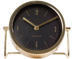 Van Manen-  Klok Robbin - 18 X 7,5 Cm  - metaal - Goud/zwart -