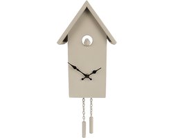 Van Manen wandklok koekoek metaal crÃ¨me 46,5cm klok decoratie.