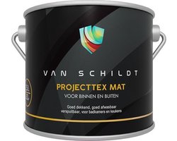 van Schildt Projecttex Muurverf Badkamer Keuken en Vochtige Ruimtes Mat 2,5 Liter Antracite Ral 7016