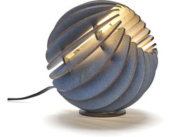 Van Tjalle en Jasper | Atmosphere tafellamp - Deep Blue | Bouwpakket | MDF (hout) | Diep Blauw | E14 fitting | Laser gesneden | Sfeer licht | Sfeervolle verlichting | uniek Dutch Design