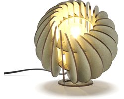 Van Tjalle en Jasper | Atmosphere tafellamp - Dirty Mint | Bouwpakket | Mint Groen | Naturel(houtskleur) | E14 fitting | Laser gesneden | Sfeer licht | Sfeervolle verlichting | uniek Dutch Design