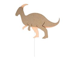 Van Tjalle en Jasper - Dino Wandlamp Parasaurolopus - Hout