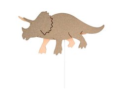 Van Tjalle en Jasper - Dino Wandlamp Triceratops - Hout