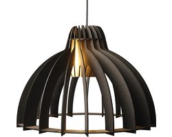 van Tjalle en Jasper - Granny Smith - Hanglamp - Bouwpakket - MDF - Zwart