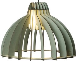 Van Tjalle en Jasper | Granny Smith hanglamp - Dirty Mint| Bouwpakket | MDF (hout) | Mint groen | E27 fitting | Laser gesneden | Sfeer licht | Sfeervolle verlichting | Uniek Dutch Design |