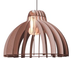 Van Tjalle en Jasper | Granny Smith XL hanglamp - Aged Pink | Extra Groot | MDF (hout) - Laser gesneden | Roze | E27 fitting | Dimbaar - Geschikt voor dimbare E27 LED lichtbron | Uniek Dutch Design Product | Gemaakt in Amsterdam