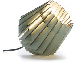 Van Tjalle en Jasper | Mini-spot tafellamp - Dirty Mint | MDF (hout) | Bouwpakket | Mint Groen | E14 fitting | Laser gesneden | Sfeer licht | schemerlamp | Dutch Design