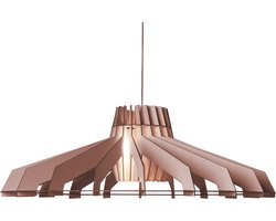 Van Tjalle en Jasper | Nikolamp Tesla XL hanglamp - Aged Pink | Extra Groot | MDF (hout) - Laser gesneden | Oud roze | E27 fitting | Dimbaar - Geschikt voor dimbare E27 LED lichtbron | Uniek Dutch Design Product | Gemaakt in Amsterdam