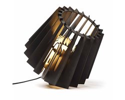 Van Tjalle en Jasper | Spot-nik vloerlamp - Black | Bouwpakket | MDF (hout) | Zwart | E27 fitting | Laser gesneden | Sfeer licht | Sfeervolle verlichting | uniek Dutch Design
