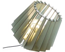 Van Tjalle en Jasper | Spot-nik vloerlamp - Dirty Mint | Bouwpakket | MDF (hout) | Mint groen | E27 fitting | Laser gesneden | Sfeer licht | Sfeervolle verlichting | uniek Dutch Design