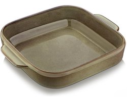 Vancasso Emma Ovenschaal - 21,5x21,5 CM - Aardewerk - Vaatwasser Bestendig - Lasagne Schaal - Bakken - Vlees - Taart - Aardappel Gratin - Salade