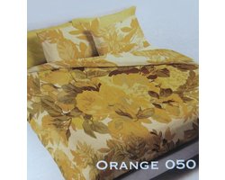 Vandyck Bouquet Dekbedovertrek - Eenpersoons - 140x200/220 cm - Orange