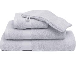 Vandyck Prestige Plain washandje Silver Grey / 16x21 cm.