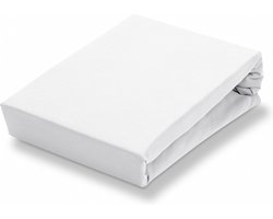 Vandyck Splittopper hoeslaken (tweepersoons) kleur wit (jersey supreme)