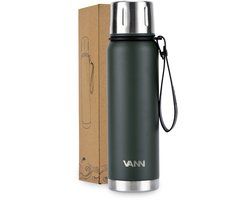 VANN® 3-wandige RVS thermosbeker 500ml - Luxe thermos voor Koffie & Thee - Thermosfles 24 uur koud en 12 uur warm - 100% Plasticvrij