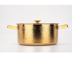 Vargen & Thor _ MEYA 4liter messing pan _ Goudkleurig