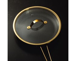 Vargen & Thor _ Modell Lb _ messing koekenpan met deksel _ goudkleurig