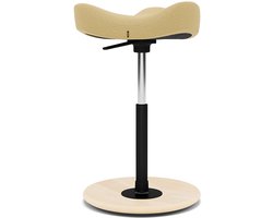 Varier Move zadelkruk, Geel/Naturel Tonal - ergonomisch