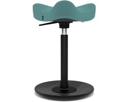 Varier Stokke Move Compact zadelkruk, Turquoise/Zwart Revive - ergonomisch