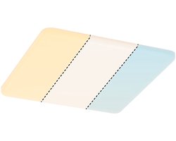 VariFit LED-inbouwpaneel Veluna IP44 hoekig 185x185mm 14W 1000lm White Switch Transparant