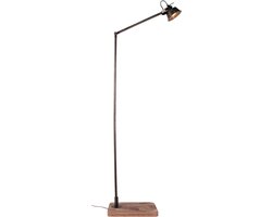 Various Max Vloerlamp – Minimalistisch design met metalen frame en houten voet (180 cm)