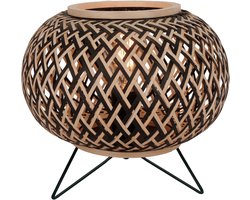 Various Tafellamp Weaving – Bamboe/Metaal – Ø28 cm – 1 lichtbron, E27 fitting
