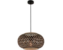 Various Weaving Hanglamp - Bamboe - Ø44 cm - Natuur en Zwart