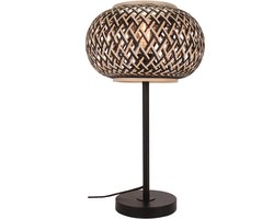 Various Weaving Tafellamp - 1-lichts - Ø28 cm - Bruin - Bamboe, Hout