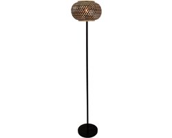 Various Weaving Vloerlamp - Bamboe - Ø38 cm - Hoog 140cm - Natuur/Zwart
