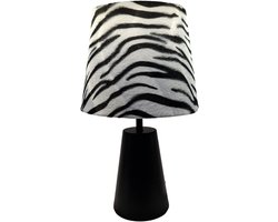 Various Zebra Tafellamp - 1 lichts - Ø20 cm - Zebra - Fluweel